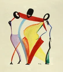 Familie von fünf Personen